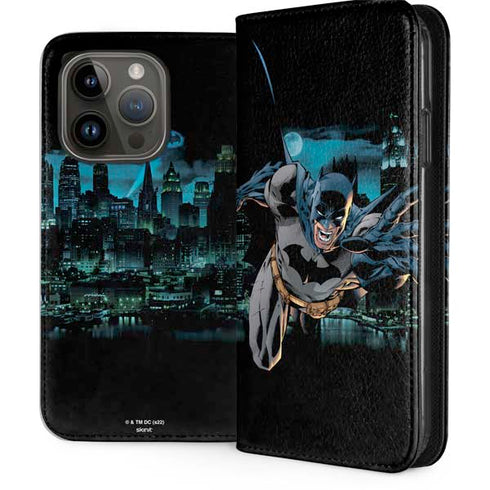 DC Comics Batman All Star Batman & Robin, The Boy Wonder Action Pose Art BY Jim Lee iPhone 15 Pro Folio Case